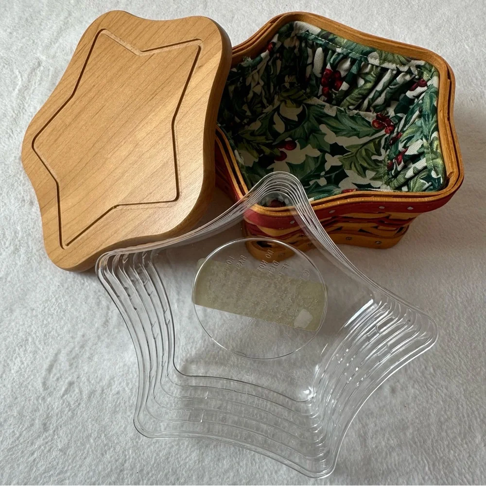 Longaberger 2001 Twinkle Twinkle Basket Tree Trimming Collection Star Shaped EUC